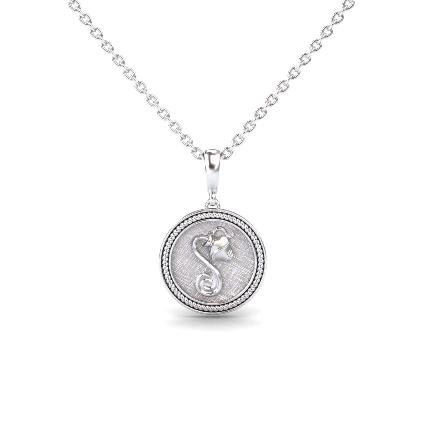 Aquarius Zodiac Medallion Necklace - Constance
