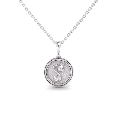 Aquarius Zodiac Medallion Necklace
