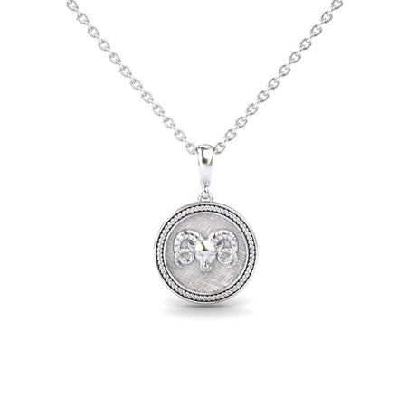 Aries Zodiac Medallion Necklace - Meera