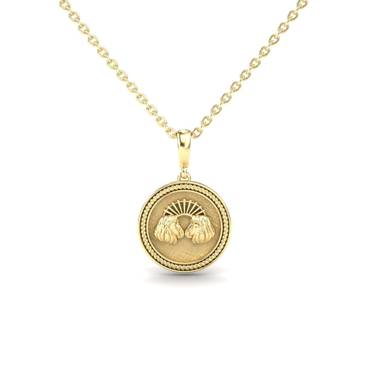 Gemini Zodiac Medallion Necklace - Medha