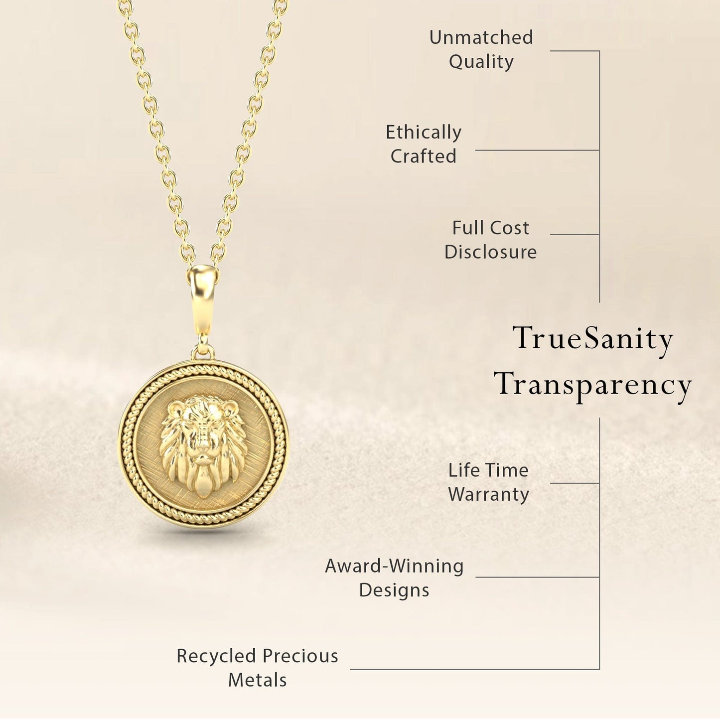 Leo Zodiac Medallion Necklace - Susana