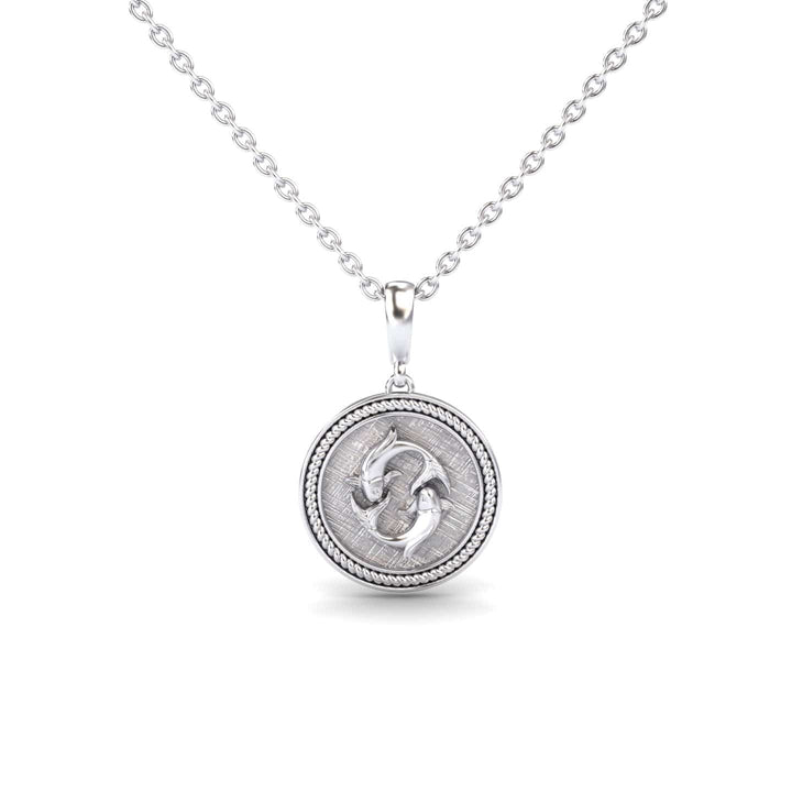 Pisces Zodiac Medallion Necklace - Reina