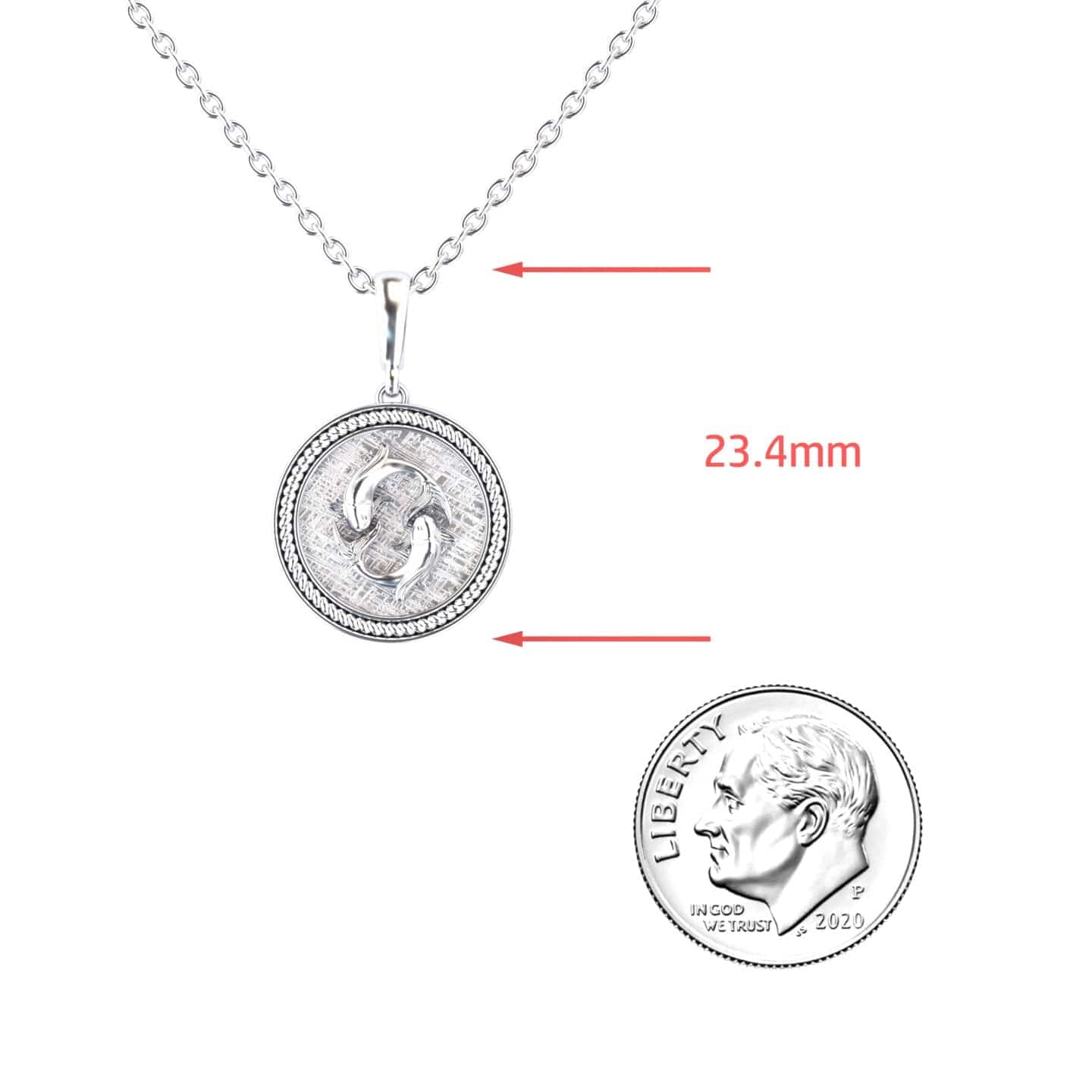 Pisces Zodiac Medallion Necklace - Reina
