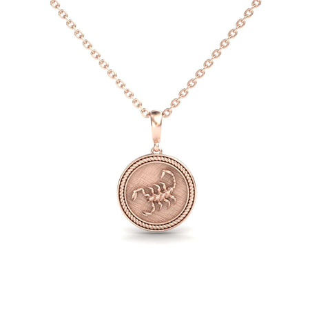 Scorpio Zodiac Medallion Necklace - Nayara