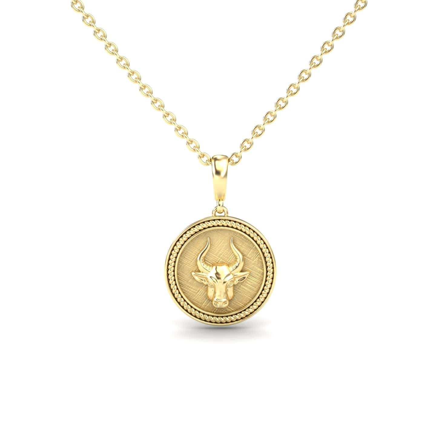 Tauras Zodiac Medallion Necklace - Nandini