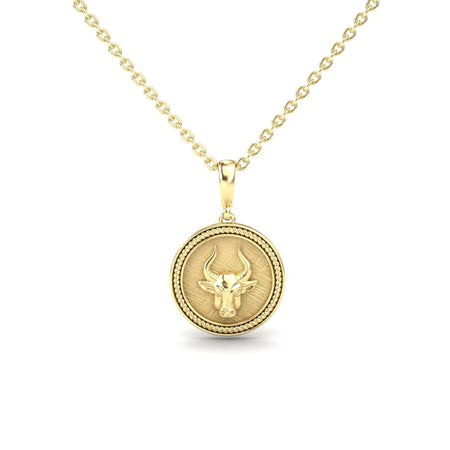Tauras Zodiac Medallion Necklace - Nandini