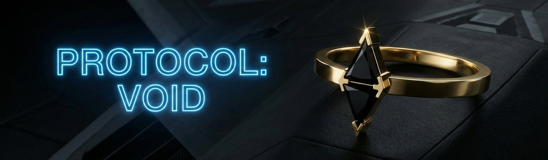 Black diamond jewelry collection featuring rings, earrings, necklaces, and bracelets displayed on dark textured background - Nocturnal Luxury