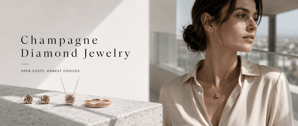 Champagne diamond jewelry