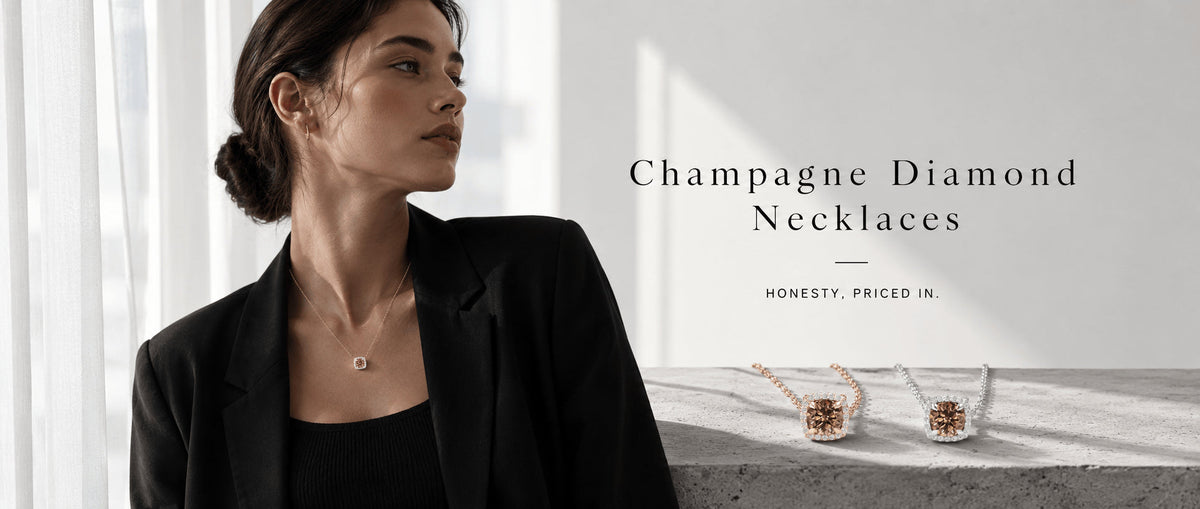 Champagne diamond necklaces