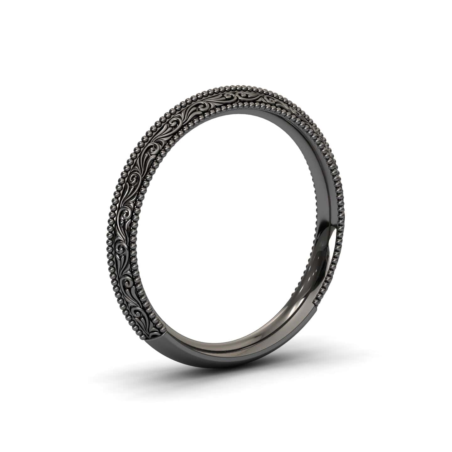 Vintage Filigree Wedding Band - Nilam