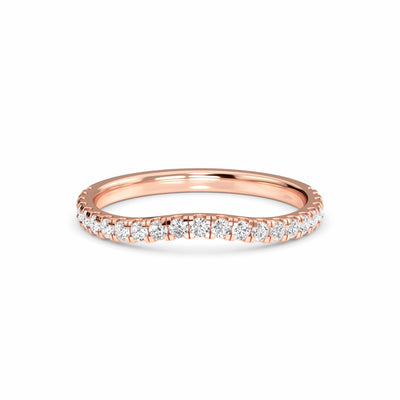 White Diamond Pave Wave Band