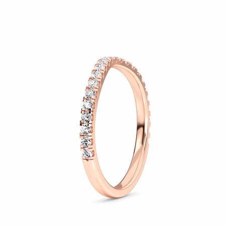 White Diamond Pave Wave Band - Kristina