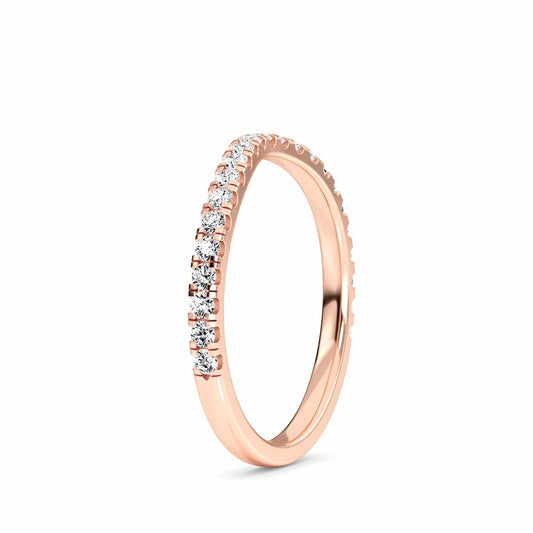 White Diamond Pave Wave Band - Kristina