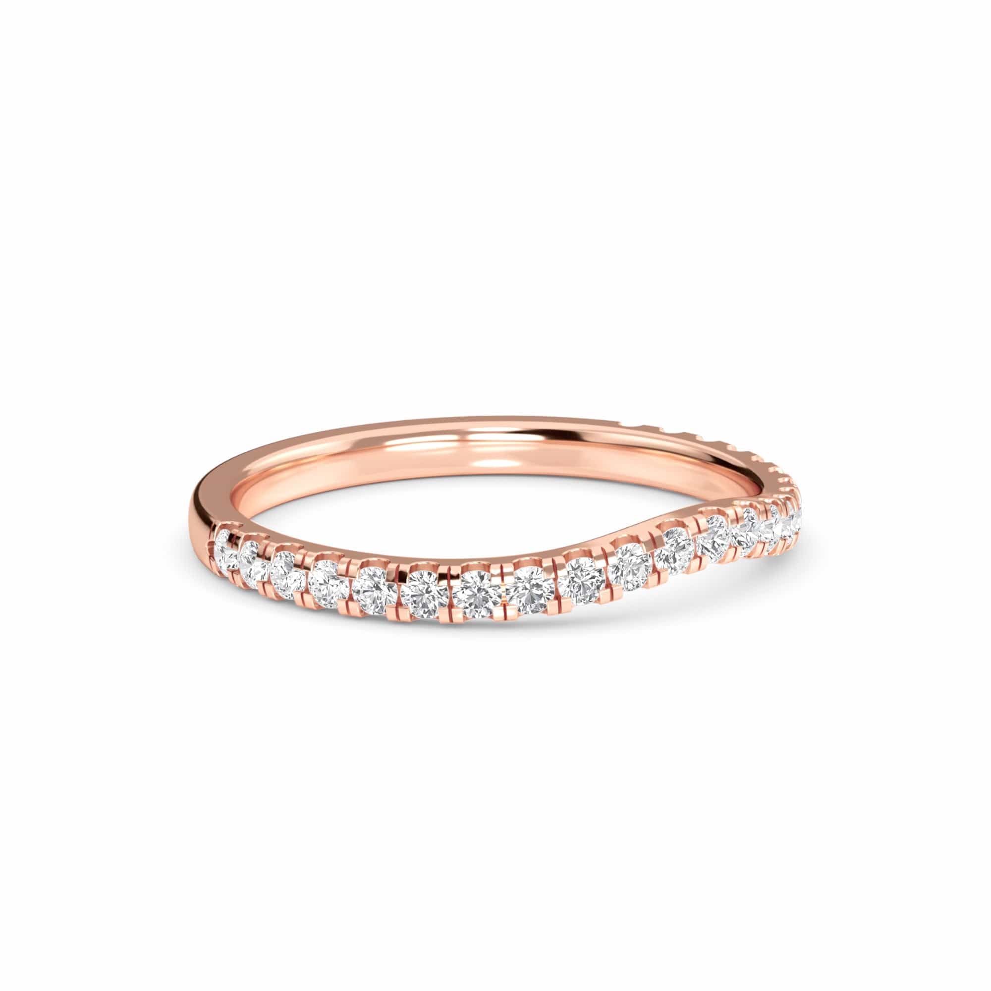 White Diamond Pave Wave Band - Kristina