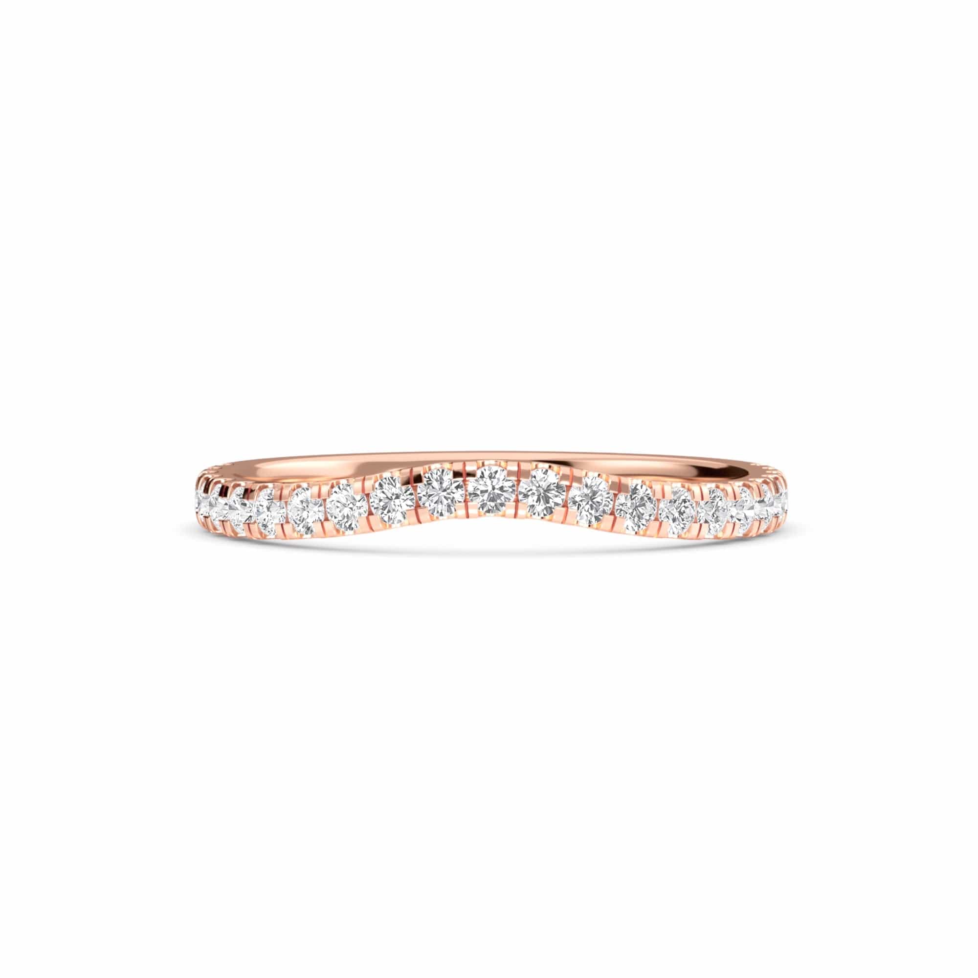 White Diamond Pave Wave Band - Kristina