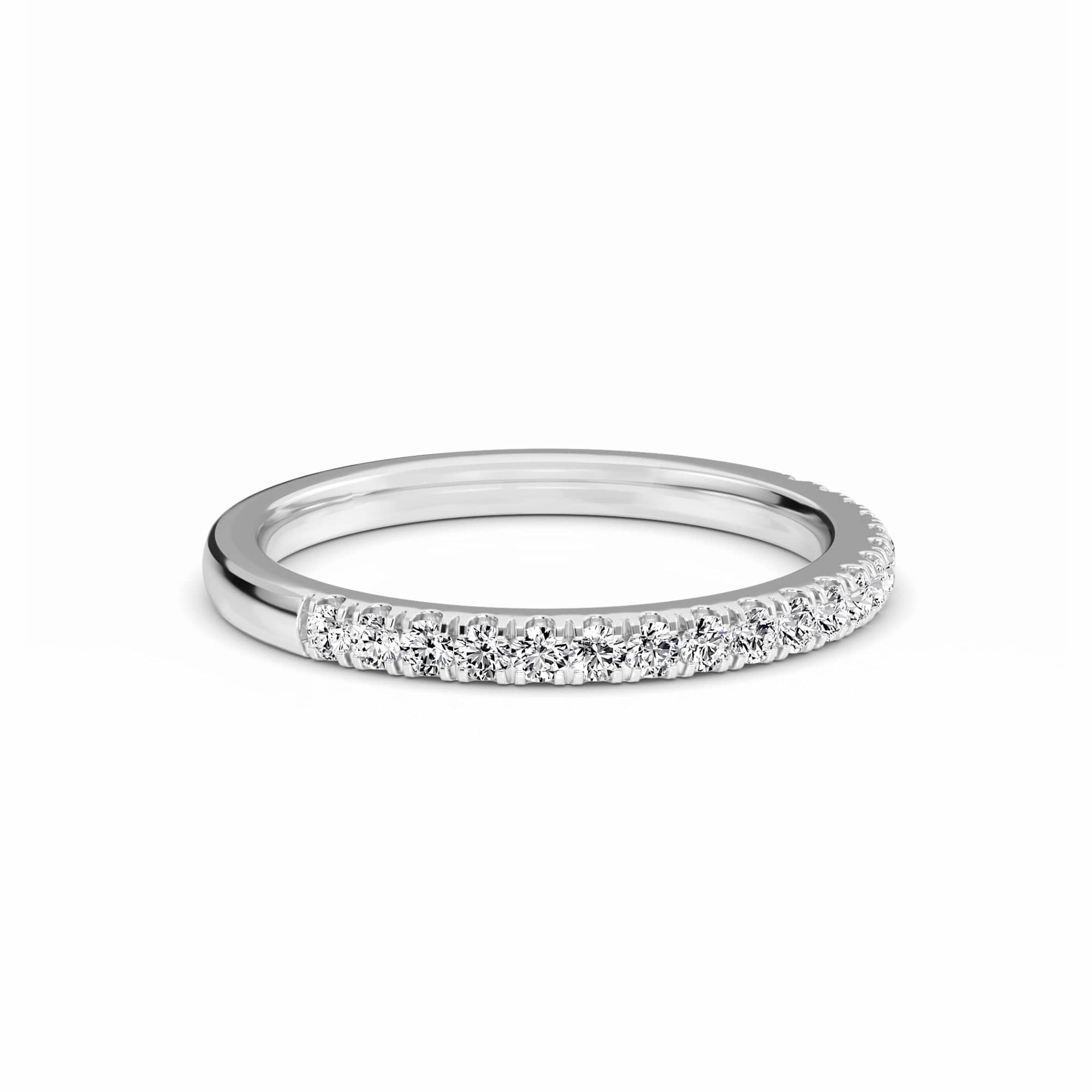Half Eternity Pave Diamond Ring - Lourdes