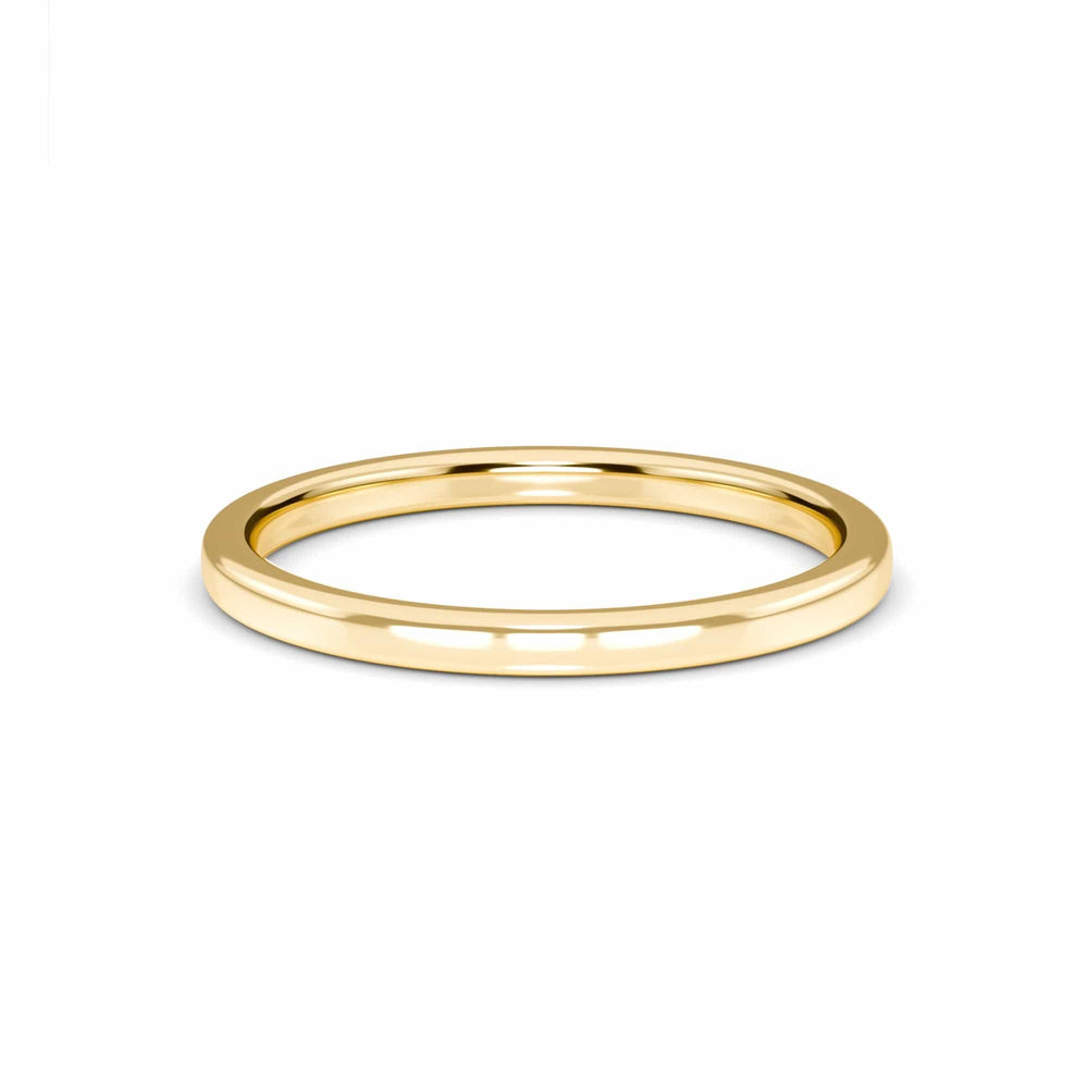 Classic Slim Polished Gold Wedding Band - Celeste