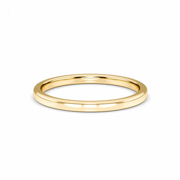 Classic Slim Polished Gold Wedding Band - Celeste