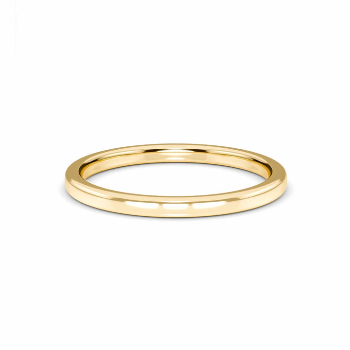 Classic Slim Polished Gold Wedding Band - Celeste