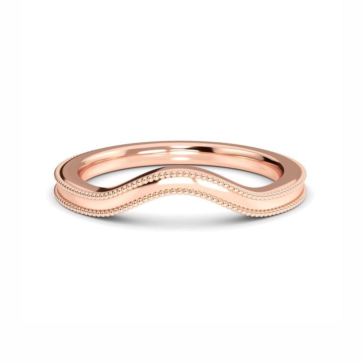 Milgrain Curved Stacking Band - Zhenzhen