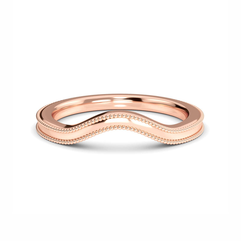 Milgrain Curved Stacking Band - Zhenzhen
