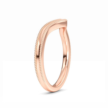 Milgrain Curved Stacking Band - Zhenzhen