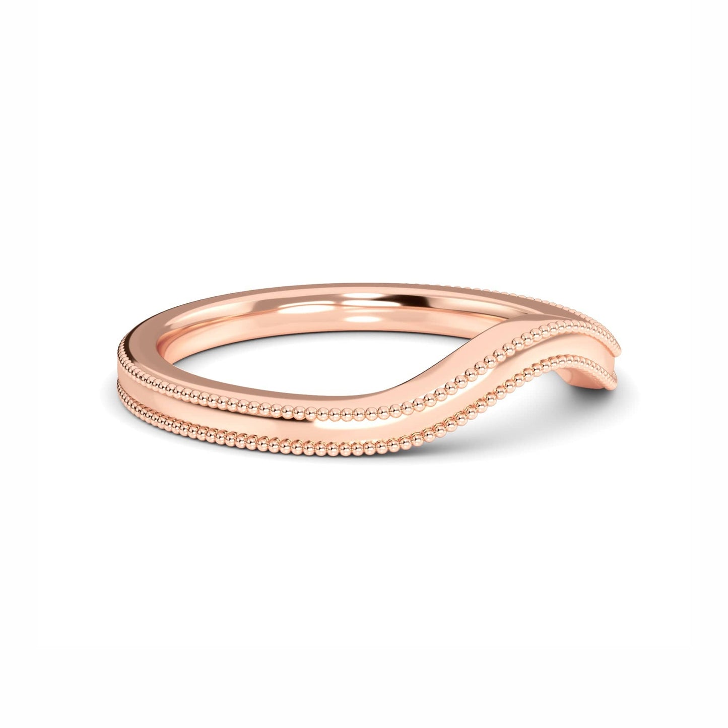 Milgrain Curved Stacking Band - Zhenzhen