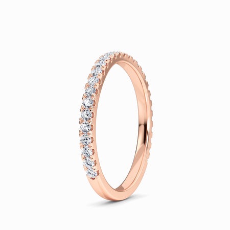 White Diamond Three-Quarter Eternity Band - Presley