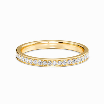 White Diamond Pave Set Eternity Band