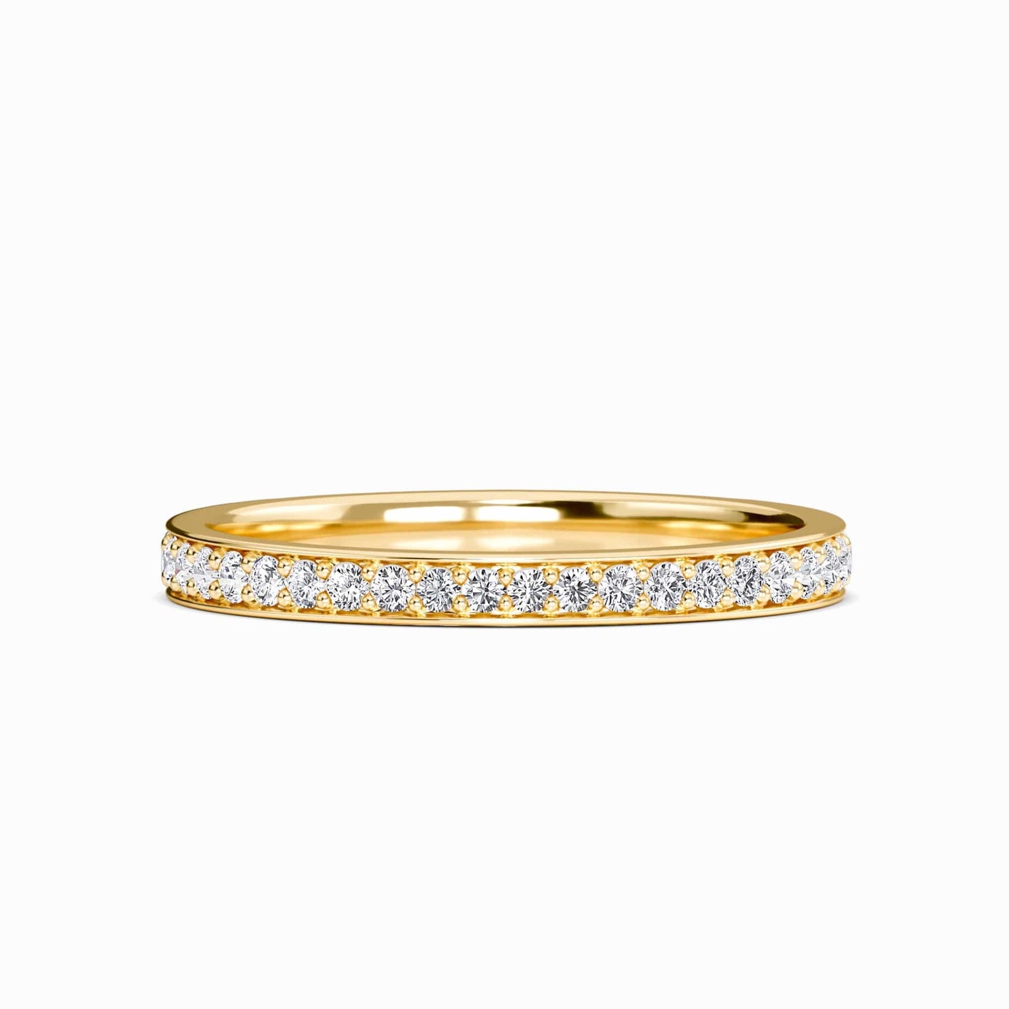 White Diamond Pave Set Eternity Band - Blakely