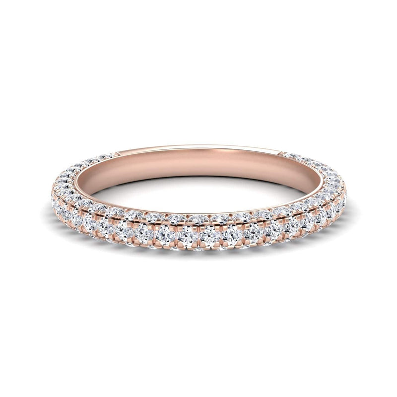 White Diamond Milgrain Accented Eternity Wedding Band - Aarushi