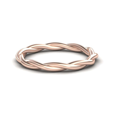Twisted Rope Stacking Wedding Band