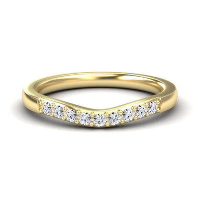 White Diamond Chevron Pave Band