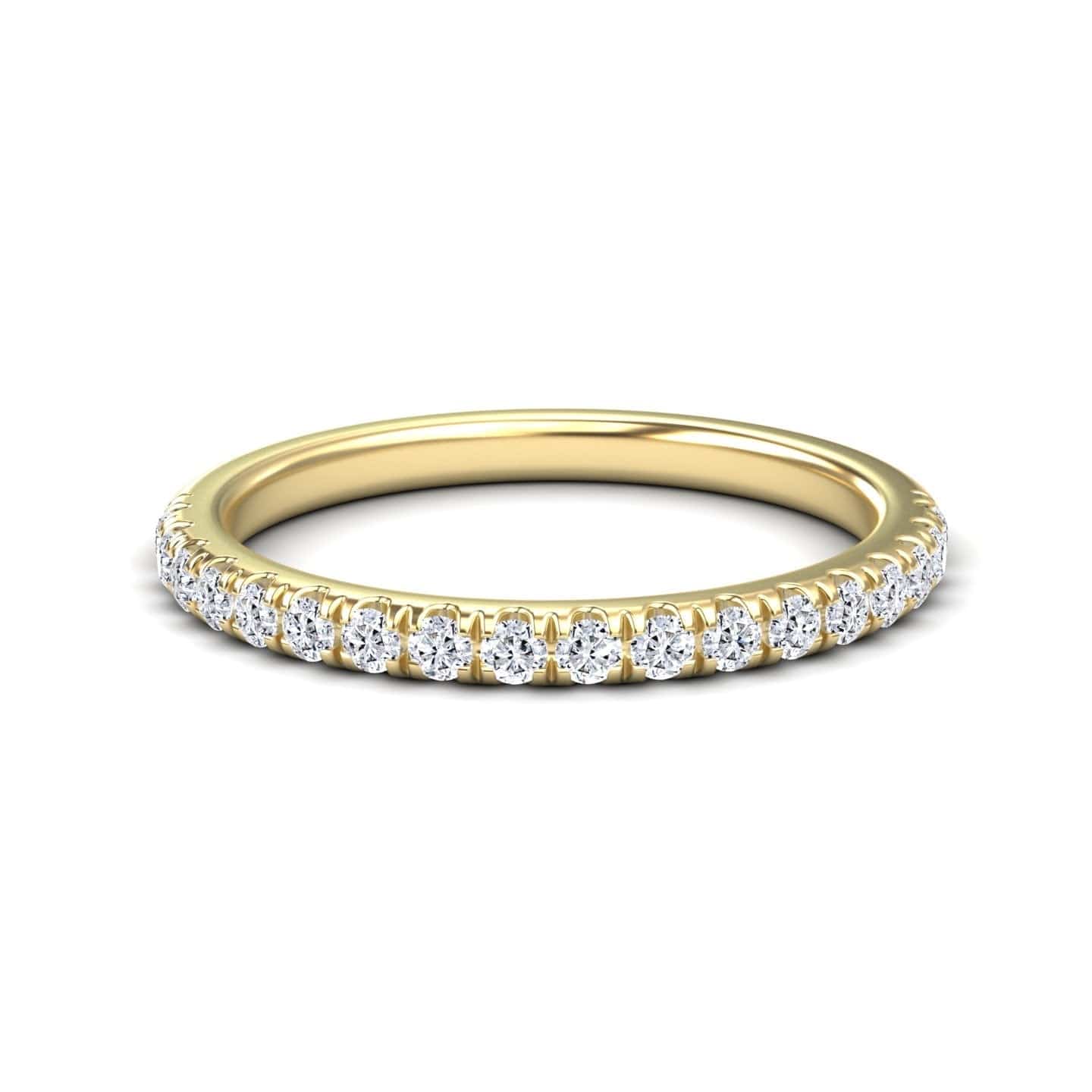 White Diamond Half Eternity Wedding Band - Avantika