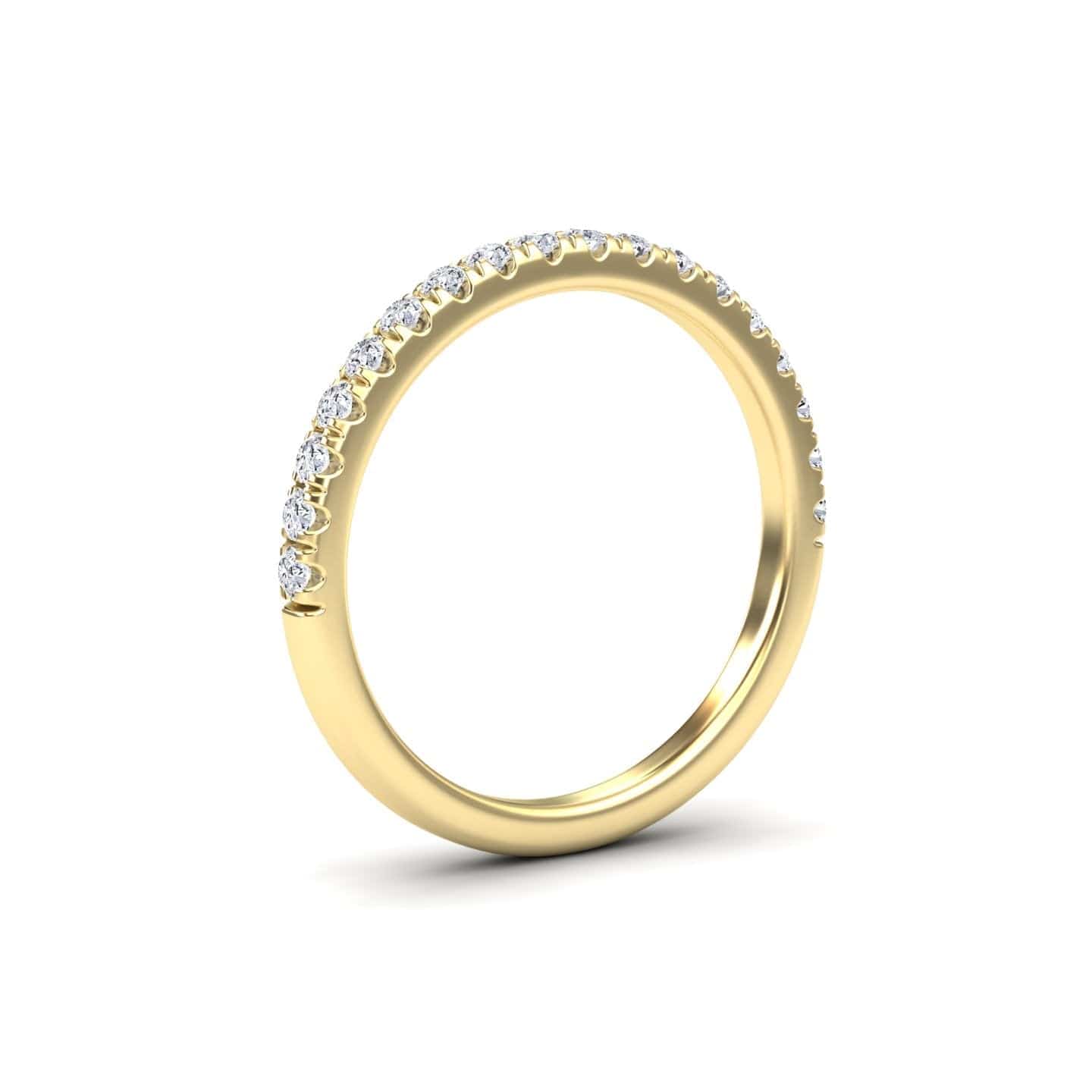 White Diamond Half Eternity Wedding Band - Avantika