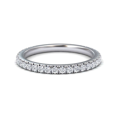 White Diamond Prong-Set Eternity Band
