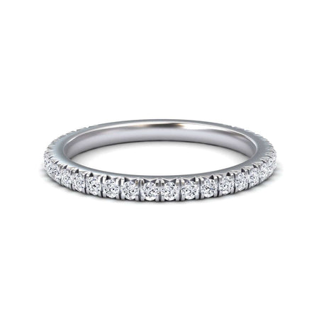 White Diamond Prong-Set Eternity Band - Rupal