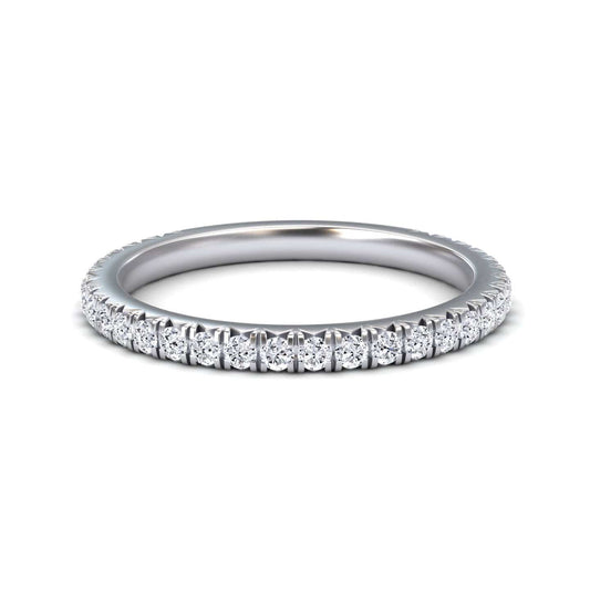 White Diamond Prong-Set Eternity Band - Rupal