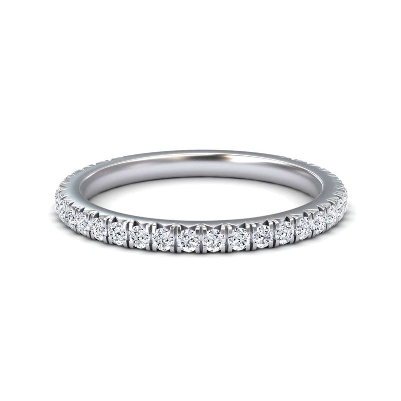 White Diamond Prong-Set Eternity Band - Rupal