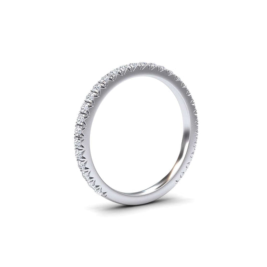 White Diamond Prong-Set Eternity Band - Rupal