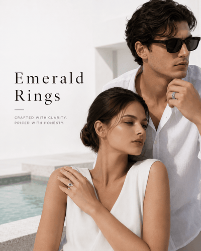 Emerald Rings Collection banner  for mobile