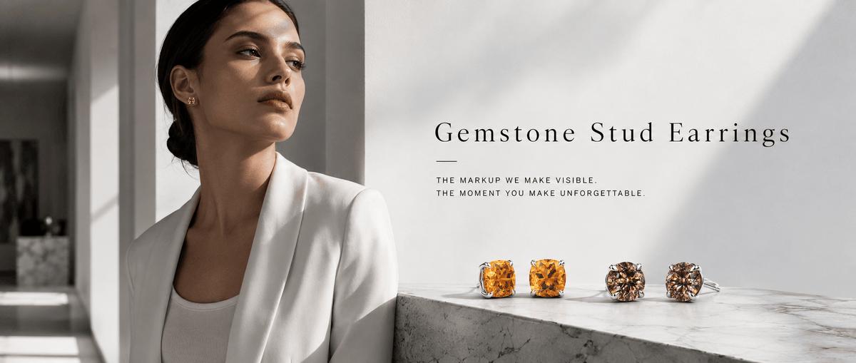 Gemstone Stud Earrings