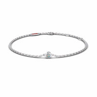 Opal Bezel Set Chain Bracelet - Aisha