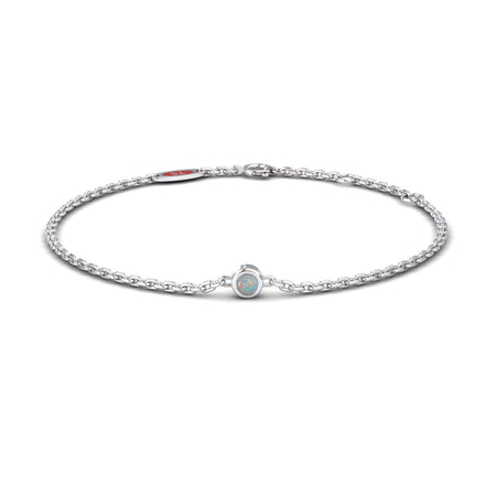 Opal Bezel Set Chain Bracelet - Aisha