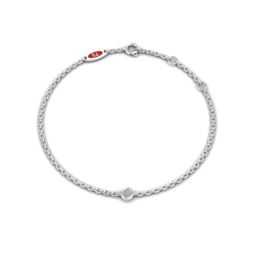 Opal Bezel Set Chain Bracelet - Aisha