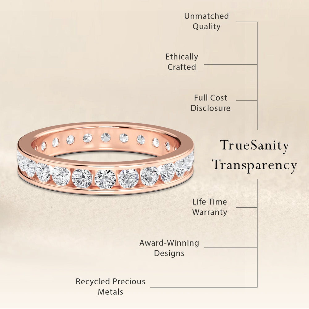White Diamond Channel-Set Eternity Band - Rosario