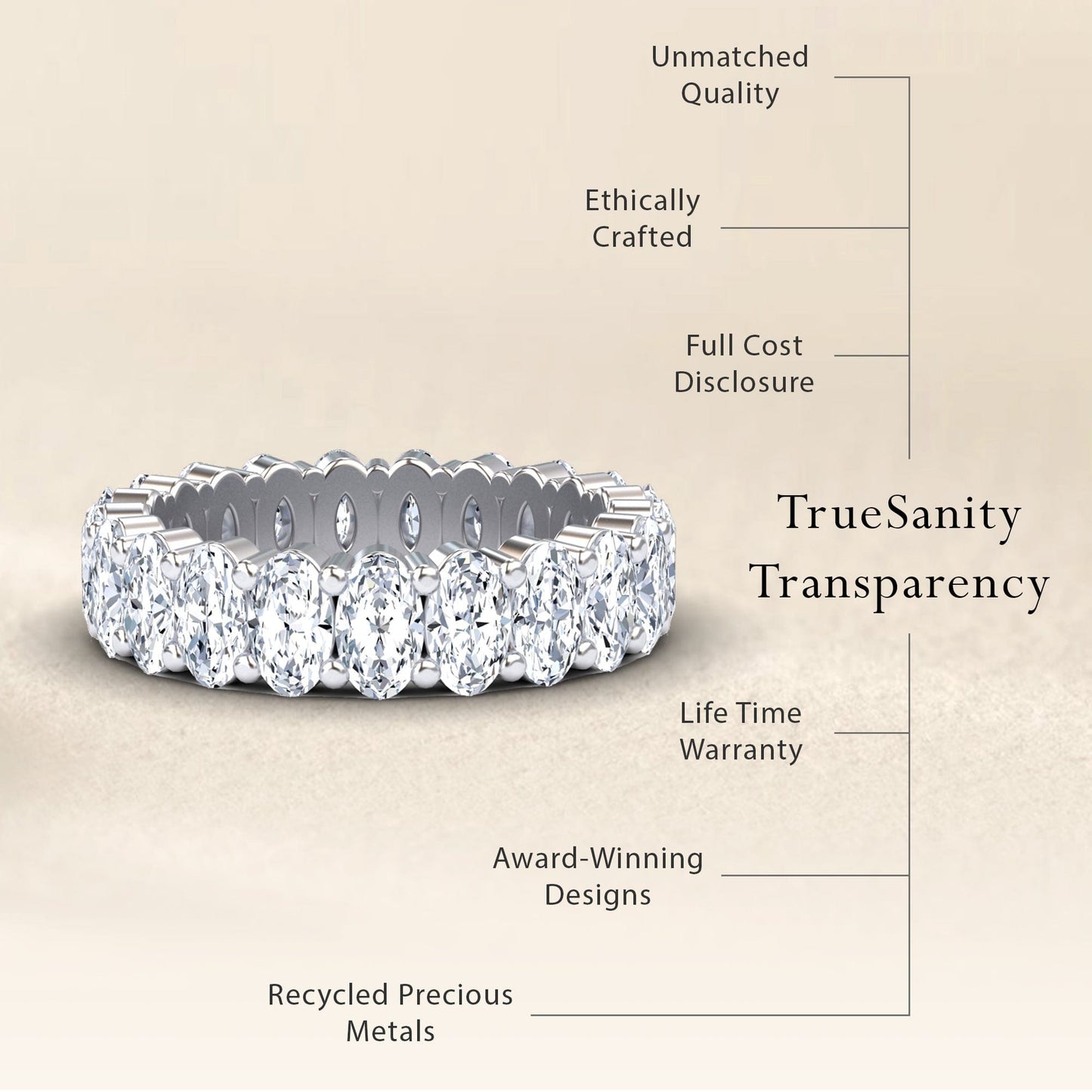 White Diamond Full Eternity Band - Diana