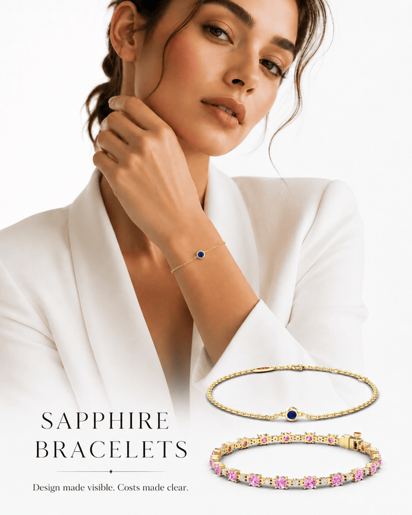 September birthstone sapphire bracelets