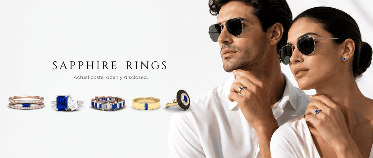 Gold sapphire rings