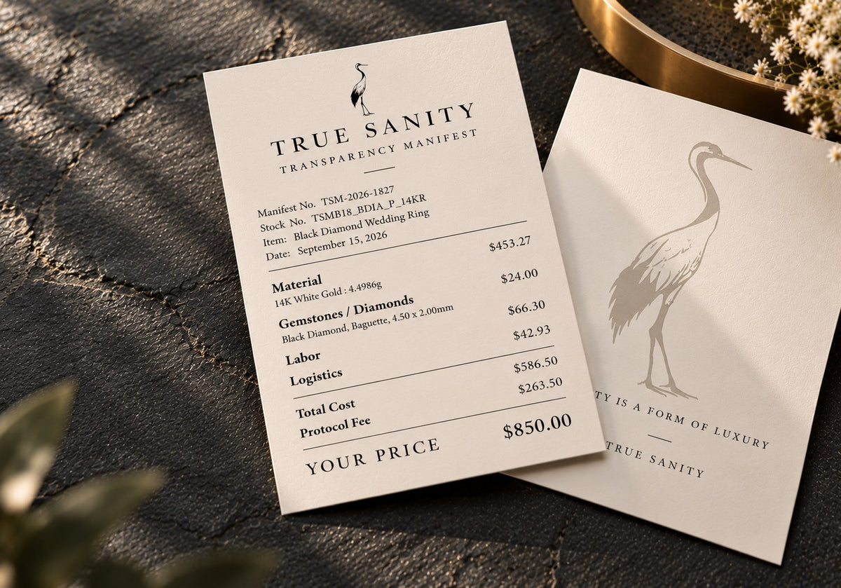 Transparency Manifest: every cost behind a TrueSanity piece